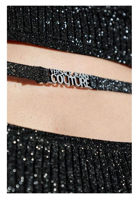 Maglia collo alto Versace Jeans Couture Nera lurex VERSACE JEANS COUTURE | Maglie | 77HAFM22 CM60H899